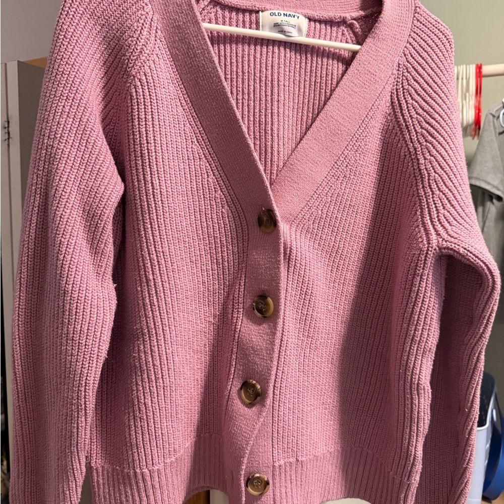 Old Navy Women's Rose Button-Up Cardigan